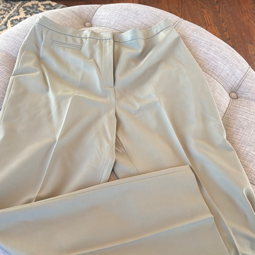 Talbots Tan Trousers Classic Straight-Leg Design